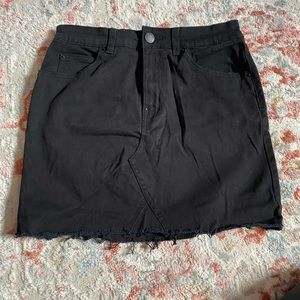 Black short skirt